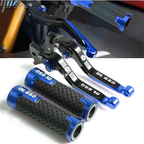 Motorcycle CNC Aluminum Adjustable Brake Clutch Lever Handle Hand Grips set For Suzuki DL650/V-STROM V-STROM DL 650 2011-2018 17