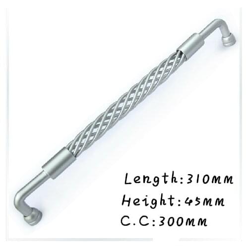 KB05-300mm modern European style of cabinet door handle rural wardrobe drawer handle Champagne silver products