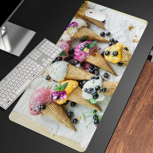 Pretty Cute Ice Cream Mouse Pad Gaming Mousepad Mat Gamer Keyboard Desk Table Carpet Mausepad For Computer Laptop Pad Placemat