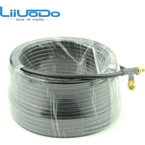 15-Meter(49.2 Ft) Low Loss SMA Female to SMA Male Extension RG58 Coaxial Cable Connector
