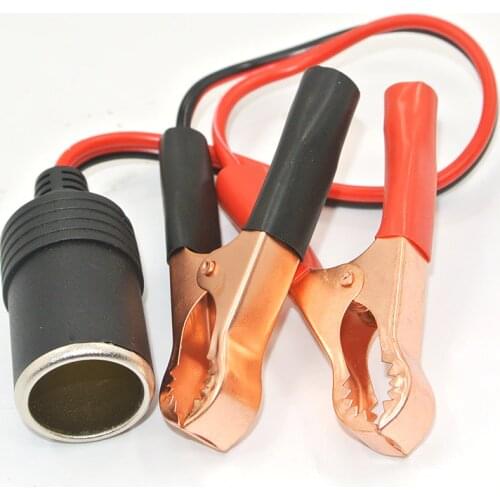 Alligator clips Crocodile wire Male/female to Car cigarette lighter DC Voltage meter ammeter capacity power meter monitor, etc