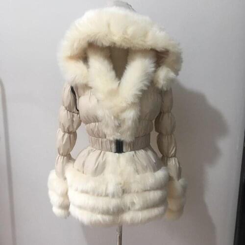 Winter Child faux fur collar thicker warm natural duck down coats Gilrs 3rows fur down parkas fur hooded warm Down coat F2091c