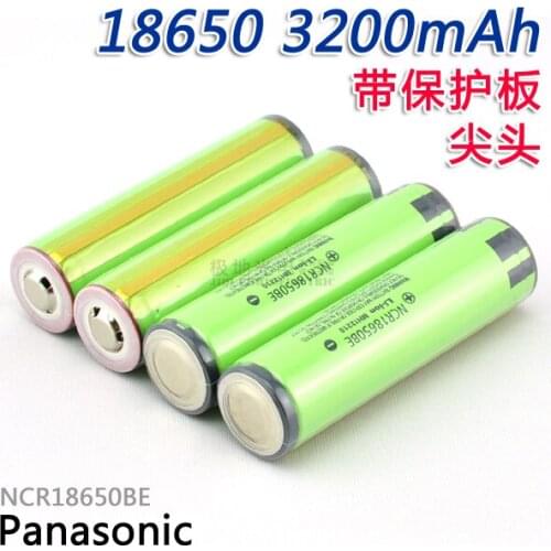 10PCS/LOT Original Panasonic Protected 18650 NCR18650BE 3200mah 3.7v Rechargeable Battery Lithium Batteries For e-cigs with PCB