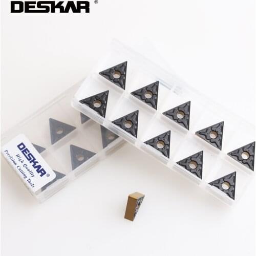 10PCS DESKAR TNMG160404 TNMG160408 TM LF9228 Turning Tools Lathe Cutter Cutting Carbide Inserts CNC Hard Alloy For Steel Parts