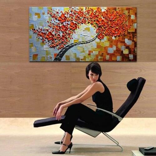 100% Hand painted oil painting Home Decor High Quality Modern art knife painting pictures custom gift DM19018896