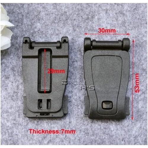100pcs/lot Black Plastic Buckles Strap Clip Belt Keeper For Molle Bag Camp Hiking Free Shipping