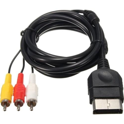 1x 6FT AV Audio Video Composite cable Cord RCA Cable For XBOX CLASSIC 1 standard-definition TV or monitor