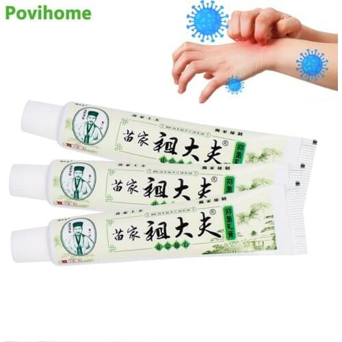 3Pcs Psoriasis Antibacterial Cream Dermatitis Eczema Antipruritic Ointment Chinese Herbal Anti Itching Skin Care Medical Plaster
