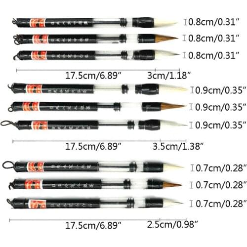 6 Pcs Brush Chinese Brush for Coloring Painting and Practicing Calligraphy