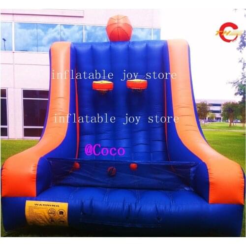 Free air ship to door!Giant Inflatable Double Basketball Hoops Game, popular ball toss game/carnival game