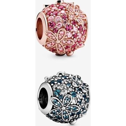 Authentic 925 Sterling Silver Bead Fashion Daisy Temperament Beads Fit Original Pandora Bracelet For Women Diy Jewelry