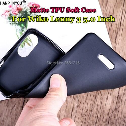 Phone Case For Wiko Lenny 3 Lenny3 5.0" Slim Soft TPU Case Gel Comfortable Matte Protection Silicone Protective Cover Shell