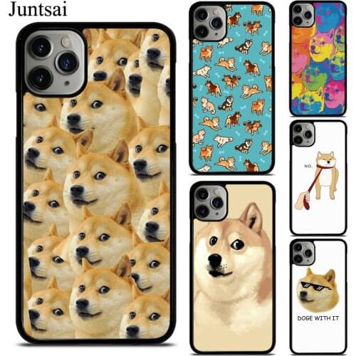 DOGE MEME Shiba Inu Dog Case For iPhone X XS Max XR 7 8 SE 2020 6S Plus 5 12 Mini 11 Pro Max Cover Coque