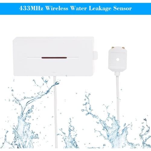 EWeLink 433MHz Wireless Water Leakage Sensor Water Leaks Intrusion Detector Alert Water Level Overflow Alarm Home Security Alarm