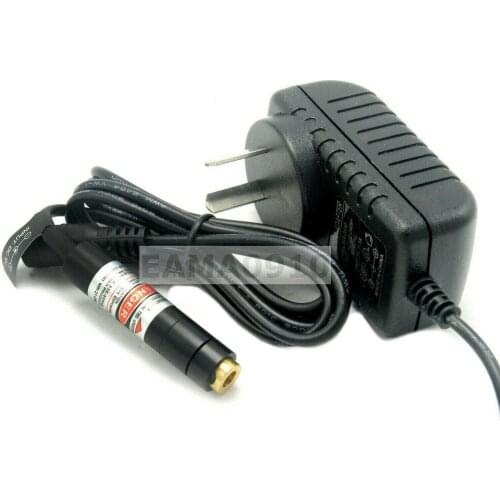 Focusable 635nm 10mW Cross Diode Orange-Red Laser Module Locate Light w/Adapter