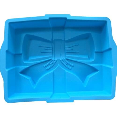Big Size Bow Square Baking Pan Cake Mold Silicone Cake Pan Pizza Baking Mold DIY Handmade E494