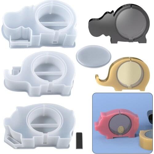 Piggy Bank Molds for Epoxy Resin Silicone Money Bank Casting Mold Coin Box Trinket Jewelry Box for Home Decoration DIY Craft