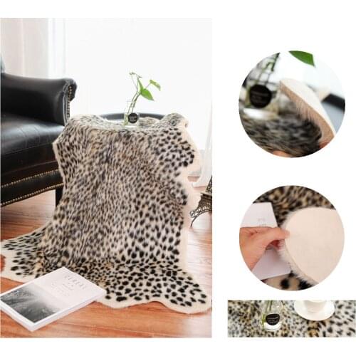 Imitation Animal Skin Carpets Leopard Print Rugs Home Living Room Holiday Decoration Bedroom Floor Mats Kids Room Bedside Carpet