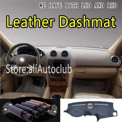 For Mercedes Benz M Class W164 2006-2011 ML350 ML300 400 450 500 Leather Dashmat Dashboard Cover Pad Dash Mat Carpet Car Styling