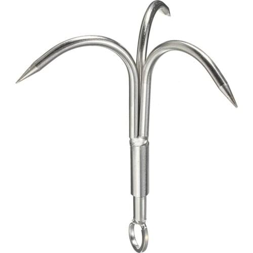 Survival Grappling Stainless Steel Hook Rock Climbing Carabiner Sal Outdoor Claw L5B6