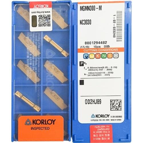 MGMN300-M NC3030 100% KORLOY Original carbide insert with the best quality 10pcs/lot free shipping