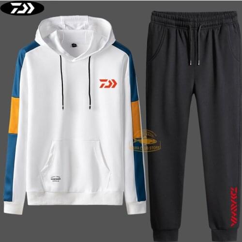 Fashion Fishing Clothes DAIWA Fishing Suit Mens Spring Leisure Mountaineering Cycling Clothes Hooded Fishing Top Fishing Pants