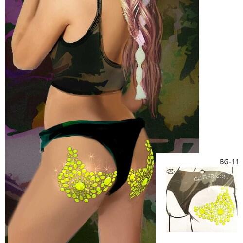 Neon Jewelry Booty Tattoos Stickers Body Gem for Festival Body Art