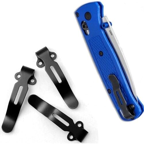 Stainless Steel Pocket Knife Clip DIY Portable Folding Cutter Back Waist Clamp For 535 Blade Accessories