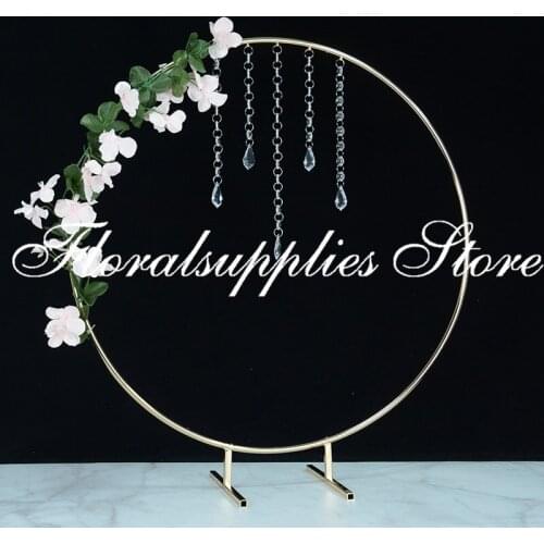 New round Wedding Flower Stand Metal Flower Vase Table Centerpiece Wedding Decoration