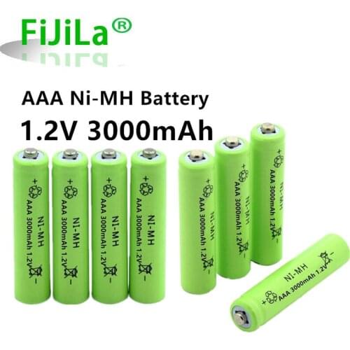 100% New 1.2v NIMH AAA Battery 3000mah Rechargeable Battery ni-mh batteries AAA battery rechargeable for Remote Control Toy