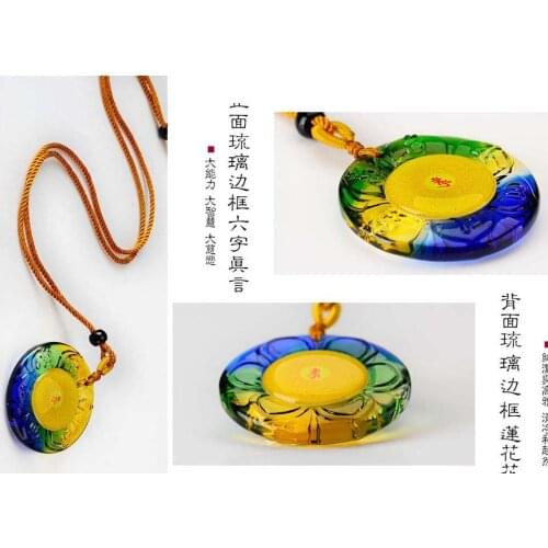 Wholesale Buddhist supplies # 10PCS # Greco-Buddhist pocket travel efficacious Mascot # the Buddha bless Crystal Pendant Amulets