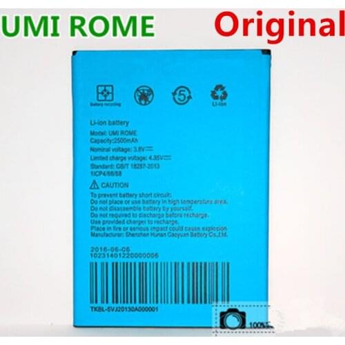 Original Hight Quality 2500mAh Umi ROME Mobile phone Battery for UMI ROME X ROMEX Smartphone