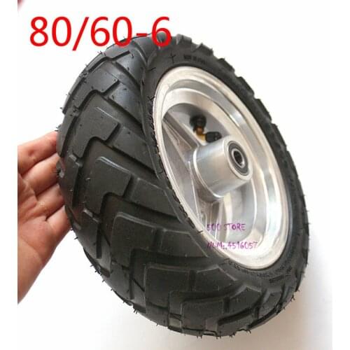 Good quality Pneumatic 80/60-6 tire wheel with inner tire with hub scooter wear-resistant For New electric scooter mini avt