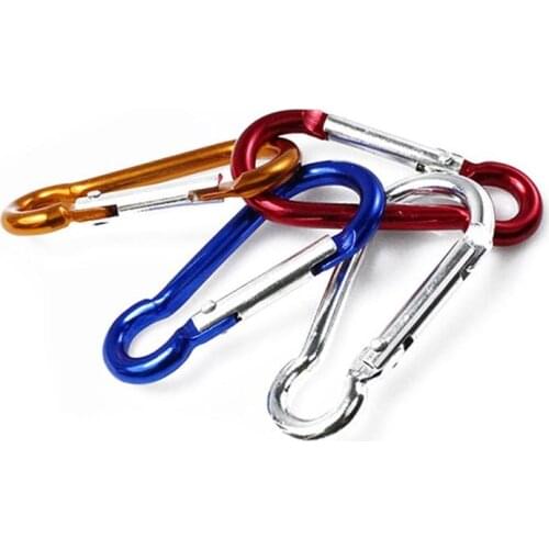 Portable Mini Hooks For Outdoor Camping 6cm Colorful Carabiner Camp Snap Clip Hook Key Chain Hiking Key Chain 4PCS EDC Gear Kits