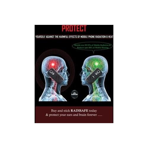 Test by Morlab lab shiled Radisafe 99.8% Radi Safe gold anti radiation sticker 3G | 4G | 5G EMR-F-P Protection each 50pcs