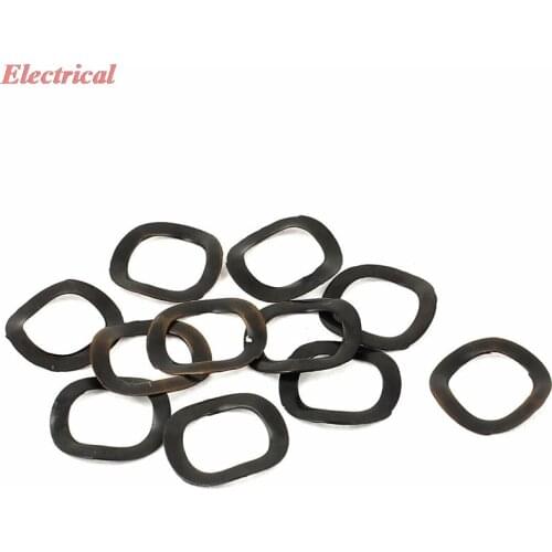 Black Metal Wave Crinkle Spring Washer 10mm x 15mm x 0.3mm