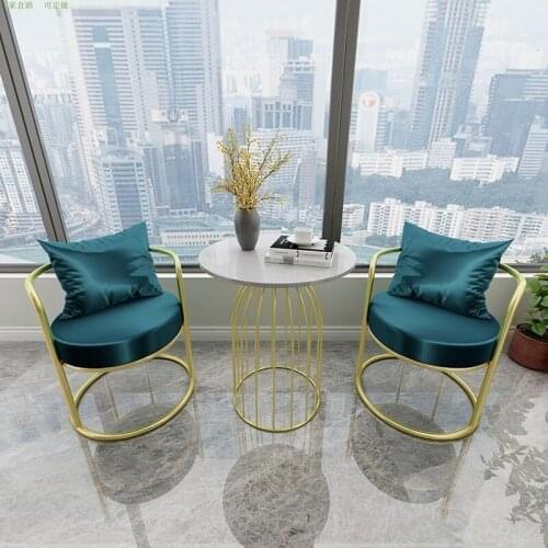 Nordic Three-piece Combination Balcony Small Table and Chair Net Red Modern Minimalist Casual Coffee Table Chair Patio