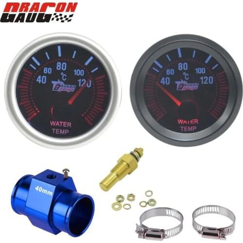 Dragon 52mm Sunglasses White And Black Backlight Car Racing Water Temp Gauge 40-120 Celsius Temperatur Meter Free Shipping