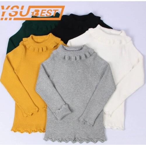 2018 Baby Girls Sweaters Solid Candy Color Girls Sweaters Autumn New Knitted Sweaters Baby Girls Clothes Fashion Brand Clothes