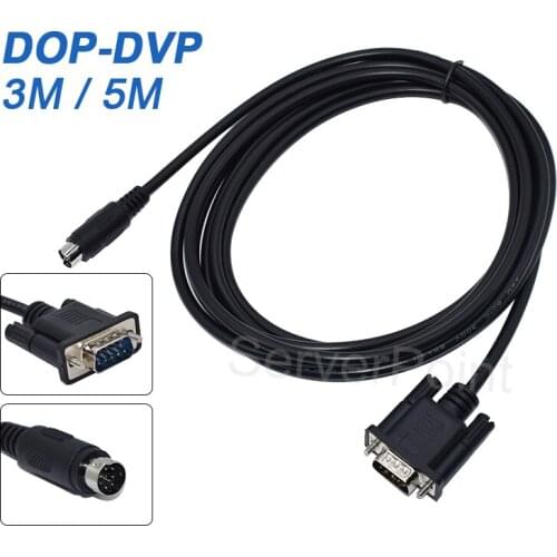 Well Tested DOP-DVP 3M 5M For Delta PLC Communication With HMI Cable Data Cable DOP-CA232DP DB9 TO MD8