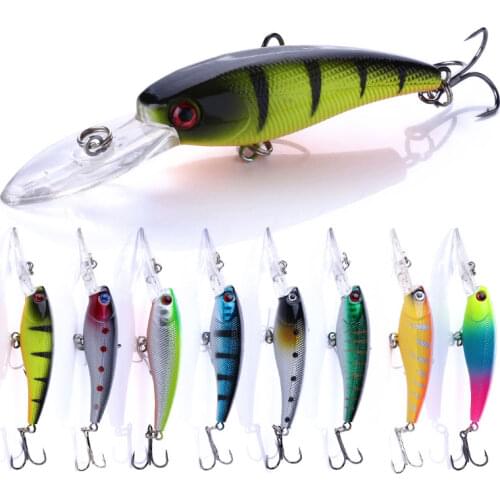 1pcs 9cm 8g Deep Diving Wobbler Artificial Hard Bait Bass Pike Carp Fishing Lure Tackle
