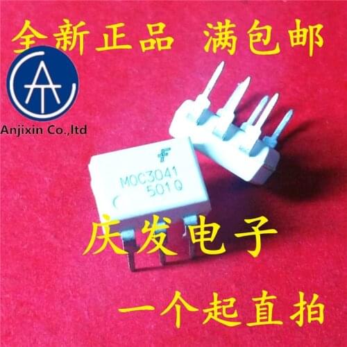 10pcs 100% orginal new real stock MOC3041 MOC3041M DIP - 6 photoelectric coupler
