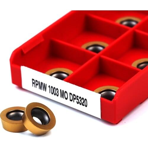 10pcs Carbide Insert RPMW1003 RPMT1204 DP5320 DP5420 Original CNC Lathe Milling Insert RPMW RPMT Blade Metal Turning Cutter Tool