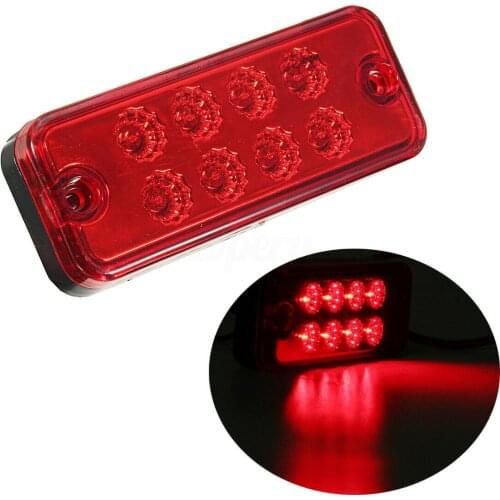 4Pcs Truck LED Side Marker Light Trailer Red Warning Signal Lamp Turn Signal Indicator Light Caravan Bus Car Light Accessories