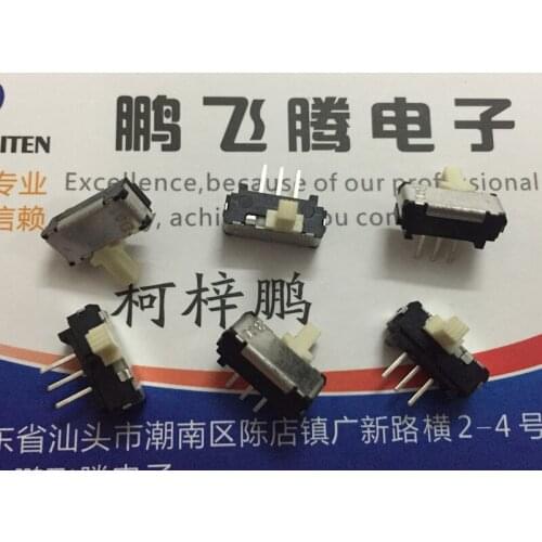 5PCS/lot Japan ALPS SSSS916400 small toggle switch 3 feet 2 gear straight plug horizontal side slide switch