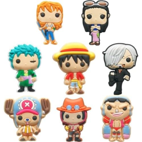 50pcs/lot Action Figure PVC Shoe Charms Shoe Buckles Shoes Accessories Fit for Clogs Shoes Decorate Promotional Gift