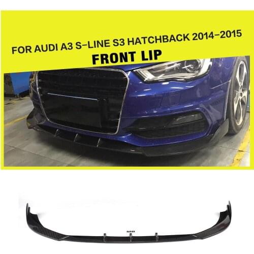 Carbon Fiber / FRP Car Front Bumper Lip Splitters Apron Spoiler for Audi A3 S-LINE S3 Hatchback 2014 2015 Not for A3