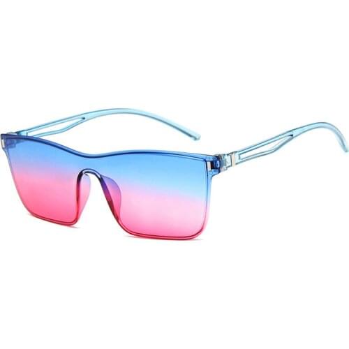 One Piece Lens Oversized Sunglasses Women Retro Sun Glasses Men Ladies Colorful Gradient Eyeglasses Big Frames Female Anti-UV