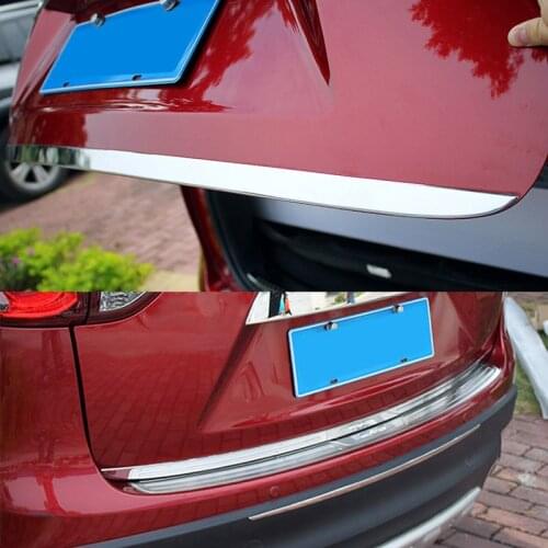 Stainless steel For Mazda Cx-5 Cx5 2012/13/14/15/16 Rear Trunk Tailgate Back Door Lid Edge Molding Strip Cover Trim accessories