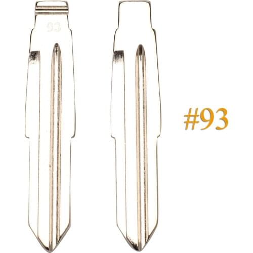 Kutery 10pcs No.93 Replacement Remote Car Smart Key Keyless Emergency Insert Uncut Blade Blank For Changan Alsvin